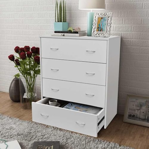 Tidyard Kommode mit 4 Schubladen 60×30,5×71 cm Weiß Küchenbuffet Stauraum Schrank für Küche Esszimmer Wohnbereich Tidyard Kommode mit 4 Schubladen 60×30,5×71 cm Weiß Küchenbuffet Stauraum Schrank für Küche Esszimmer Wohnbereich von Tidyard