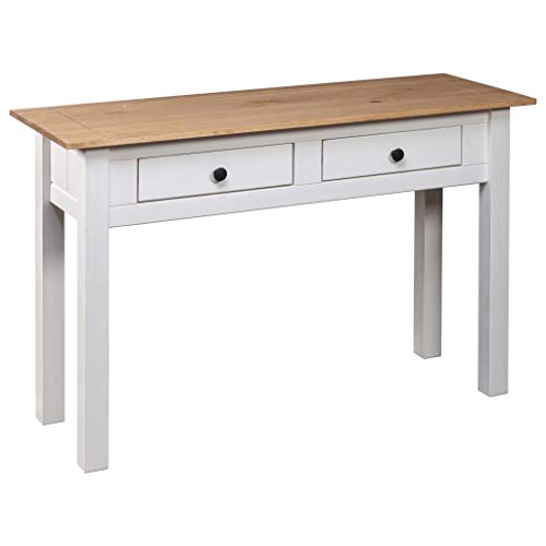 Tidyard Konsolentisch Bestelltisch Sideboard Holzschreibtisch Konsole Mit 2 Schubladen,Computertisch Schreibtisch Highboard Flurtisch 100 x 40 x 73 cm,Kiefer-Massivholz von Tidyard
