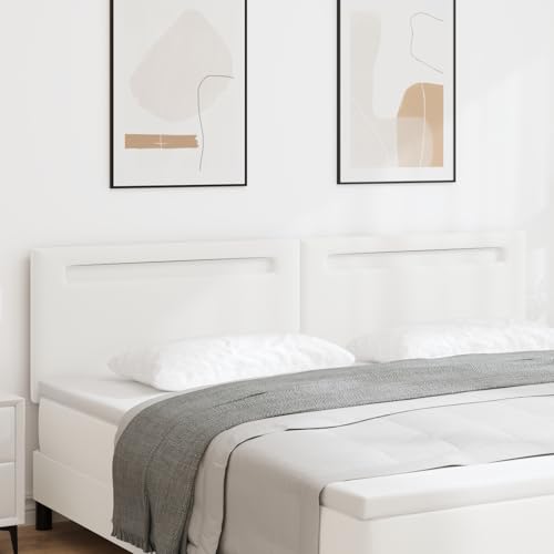 Tidyard Kopfteil Einfarbig Wei? 200 cm Kunstleder Tidyard Kopfteil Einfarbig Wei? 200 cm Kunstleder von Tidyard