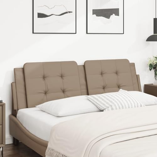 Tidyard Kopfteil-Kissen Cappuccino-Braun 160 cm Kunstleder, Polsterkopfteil Betthaupt Bettkopfteil Schlafzimmer Wohnzimmer Paneele374870 von Tidyard