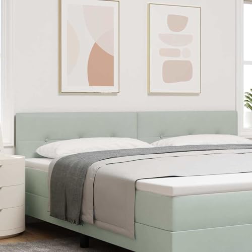 Tidyard Kopfteil Mit Knopfheftung Hellgrau 200 cm Samt, Polsterkopfteil Betthaupt Bettkopfteil Schlafzimmer Wohnzimmer Paneele42007196 Tidyard Kopfteil Mit Knopfheftung Hellgrau 200 cm Samt, Polsterkopfteil Betthaupt Bettkopfteil Schlafzimmer Wohnzimmer Paneele42007196 von Tidyard
