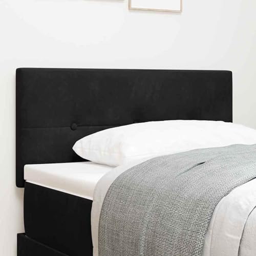 Tidyard Kopfteil mit Knopfheftung Schwarz 90 cm Samt, Polsterkopfteil Betthaupt Bettkopfteil Schlafzimmer Wohnzimmer Paneele42007133 Tidyard Kopfteil mit Knopfheftung Schwarz 90 cm Samt, Polsterkopfteil Betthaupt Bettkopfteil Schlafzimmer Wohnzimmer Paneele42007133 von Tidyard