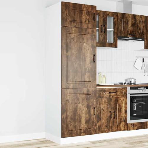 Tidyard Küchenschrank Kalmar Räuchereiche Holzwerkstoff Küchenzeile Küchenmöbel von Tidyard