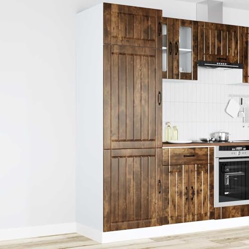 Tidyard Küchenschrank Lucca Räuchereiche Holzwerkstoff Küchenzeile Küchenmöbel von Tidyard