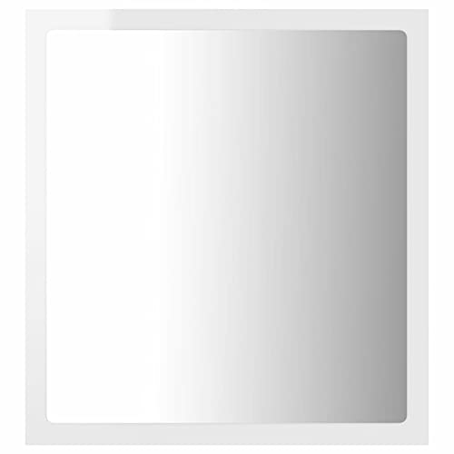 Tidyard LED Badspiegel Wandspiegel Badezimmer mit RGB-Leuchte Spiegel Badspiegel Badezimmerspiegel Lichtspiegel 40 x 8,5 x 37 cm Hochglanz-Weiß von Tidyard