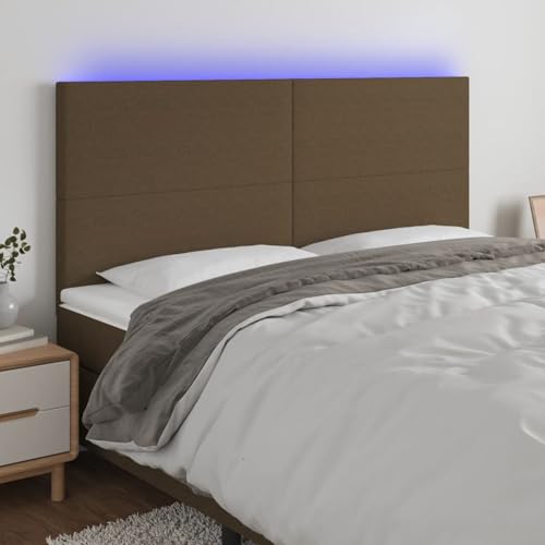 Tidyard LED Kopfteil Dunkelbraun 200x5x118/128 cm Stoff, Polsterkopfteil Betthaupt Bettkopfteil Schlafzimmer Wohnzimmer Paneele3122169 Tidyard LED Kopfteil Dunkelbraun 200x5x118/128 cm Stoff, Polsterkopfteil Betthaupt Bettkopfteil Schlafzimmer Wohnzimmer Paneele3122169 von Tidyard