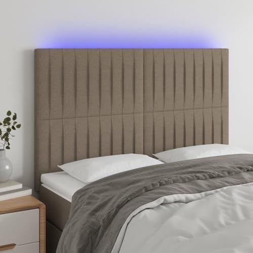 Tidyard LED Kopfteil Taupe 144x5x118/128 cm Stoff, Polsterkopfteil Betthaupt Bettkopfteil Schlafzimmer Wohnzimmer Paneele3122664 Tidyard LED Kopfteil Taupe 144x5x118/128 cm Stoff, Polsterkopfteil Betthaupt Bettkopfteil Schlafzimmer Wohnzimmer Paneele3122664 von Tidyard