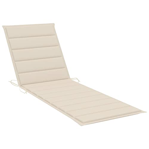 Tidyard Liegenauflage Sonnenliege Auflage Gartenliege Liegestuhl Polsterauflage Polster Kissen Auflagen Stoff Creme 200x70x4 cm von Tidyard