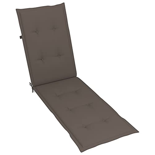 Tidyard Liegenauflagen Liegestuhl Auflage Stuhlauflage Deckchair Sonnenliege Liege Kissen Polster Polsterauflage Taupe (75+105) x50x4cm von Tidyard