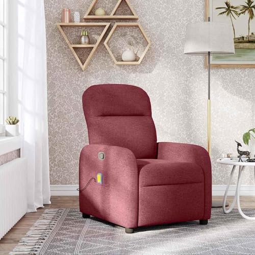 Tidyard Massagesessel Weinrot Stoff von Tidyard