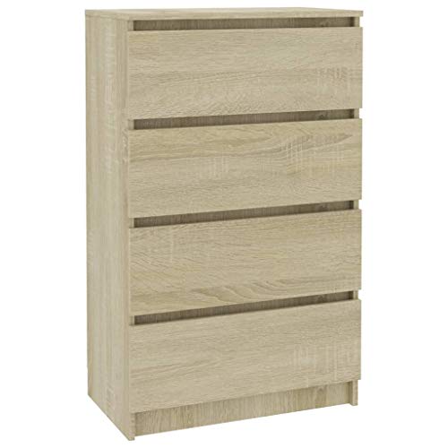 Tidyard Mehrzweckschrank Schubladenschrank Hochschrank Büroschrank Mit 4 Schubladen,Kommoden Sideboards Schreibtischcontainer schubkastenkommode Aufbewahrungsschrank 70 x 40 x 97 cm,Spanplatte von Tidyard