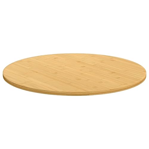 Tidyard Möbelplatte Tischplatte Holztischplatte Holzplatte Ersatztischplatte Bambusmöbel Bambustischplatte 80 x 1,5 cm (Durchmesser x T) für Esstisch Couchtisch Gartentisch Bambus mit Lackierung von Tidyard