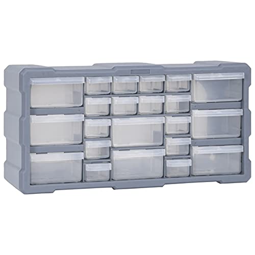 Tidyard Multi-Schubladen-Organizer 22 Schubladen Kleinteilemagazin Sortierkasten Sortimentskasten Sortimentsbox Schraubenbox Sortierbox für Kleinteile ordnungssystem Werkstatt, 49x16x25,5 cm von Tidyard