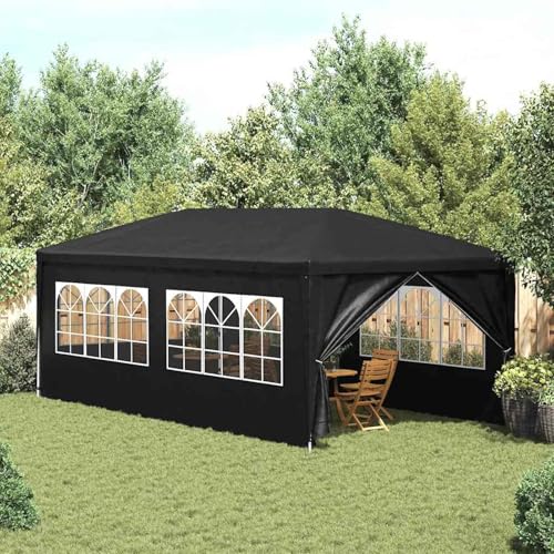 Tidyard Partyzelt 3x6 m Anthrazit Wasserdichtes Campingzelt Gruppenzelt Faltpavillon für Camping Festival von Tidyard