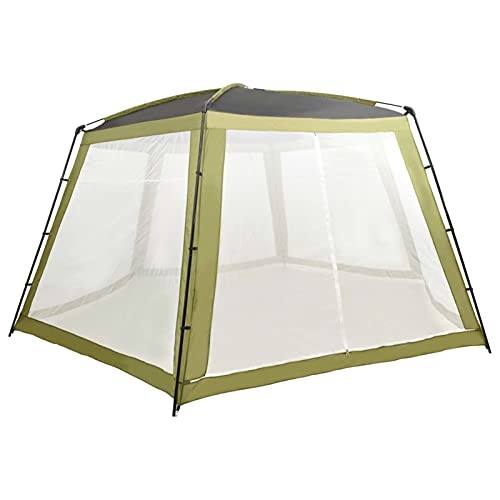 Tidyard Poolzelt Pooldach Poolabdeckung Pool Dach Poolüberdachung mit Mesh-Seitenwände Pavillion Schwimmbadabdeckung Zelt für Pool, Poolzelt Pooldach Stoff 660x580x250 cm Grün von Tidyard