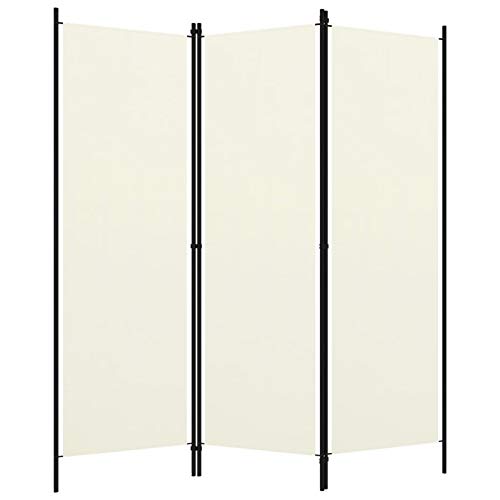 Tidyard Raumteiler Klappbar Freistehend Trennwand Paravent Umkleide Sichtschutz Spanische Wand Raumtrenner 3-TLG. Cremeweiß 150 x 180 cm von Tidyard