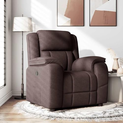 Tidyard Relaxsessel Dunkelbraun Stoff relaxsessel mit liegefunktion von Tidyard