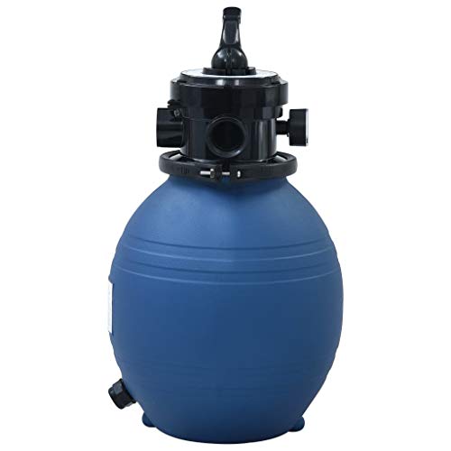 Tidyard Sandfilterpumpe mit 4-Wege-Ventil Sandfilteranlage Poolfilter Filteranlage Filterkessel Poolpumpe Poolfilter Swimming Pool Filter Schwimmbecken Blau 300 mm von Tidyard