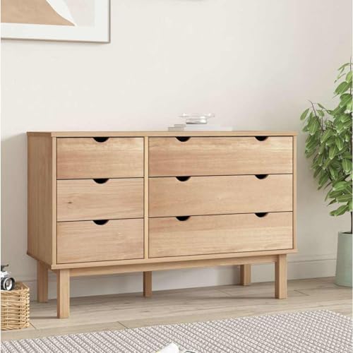 Tidyard Schubladenschrank OTTA 111x43x73,5 cm Massivholz Kiefer Küchenunterschrank Moderner Unterschrank für Küchenzeilen von Tidyard