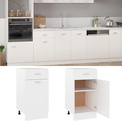 Tidyard Schubunterschrank Lyon Weiß 40x46x81,5 cm Holzwerkstoff Küchenunterschrank Moderner Unterschrank für Küchenzeilen Tidyard Schubunterschrank Lyon Weiß 40x46x81,5 cm Holzwerkstoff Küchenunterschrank Moderner Unterschrank für Küchenzeilen von Tidyard