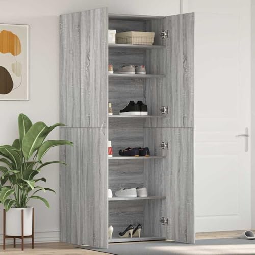 Tidyard Schuhschrank Grau Sonoma 80x35,5x180 cm Holzwerkstoff, Standregal Schuhständer für Wohnzimmer Schlafzimmer Flur Eingang3333841 Tidyard Schuhschrank Grau Sonoma 80x35,5x180 cm Holzwerkstoff, Standregal Schuhständer für Wohnzimmer Schlafzimmer Flur Eingang3333841 von Tidyard
