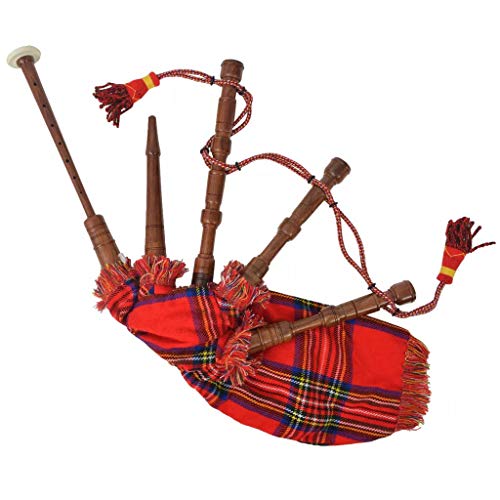 Tidyard Spielbarer Dudelsack für Kinder im typischen Schottendesign,Kinder-Dudelsäcke Dudelsack-Set Mini-Dudelsack für Kinder,Bezug aus Schottenkaro und dazu passende Kordel von Tidyard