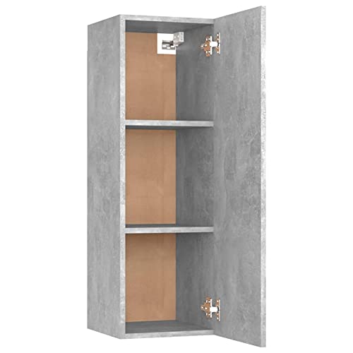 Tidyard TV Schrank Hängeschrank Wohnwand Wohnwand Anbauwand Fernsehwand TV-Wand Wandschrank Wohnzimmer Betongrau 30,5x30x90cm Spanplatte von Tidyard