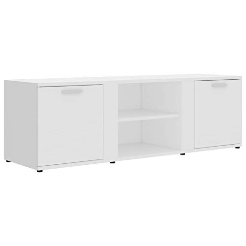 Tidyard TV-Schrank Wohnzimmertisch Fernsehtisch Fernsehschrank TV-Lowboard Fernsehtisch 120 x 34 x 37 cm Mit 2 Türen und 2 offenen Fächern,Spanplatte von Tidyard