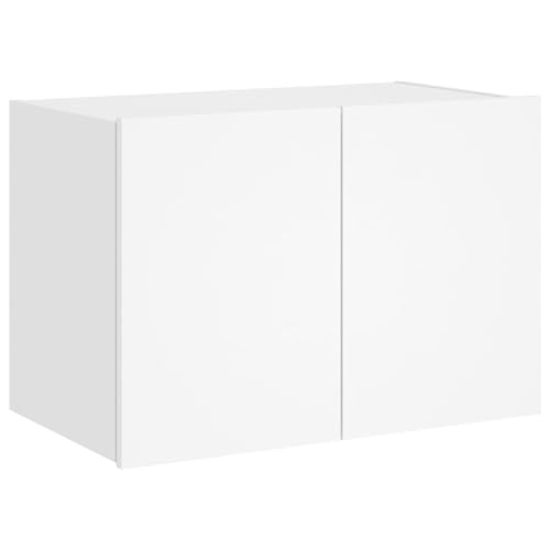 Tidyard TV-Wandschrank mit LED-Leuchten Wandregal Hängeschrank Fernsehschrank TV Möbel Schubladenregal Wohnzimmer Wandregale Wandmontage Hängeregal Regal Wand Schweberegal 60 x 35 x 41 cm (B x T x H) von Tidyard