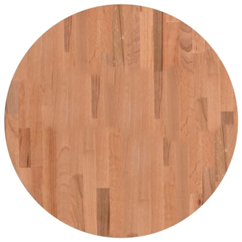 Tidyard Tischplatte, Holzplatte Holztischplatte Rund,Ersatzplatte Platte 60 x 2,5 cm (Durchmesser x T) für Beistelltisch Bartisch, Massivholztischplatte Esstischplatte, Ersatztischplatte Massives von Tidyard