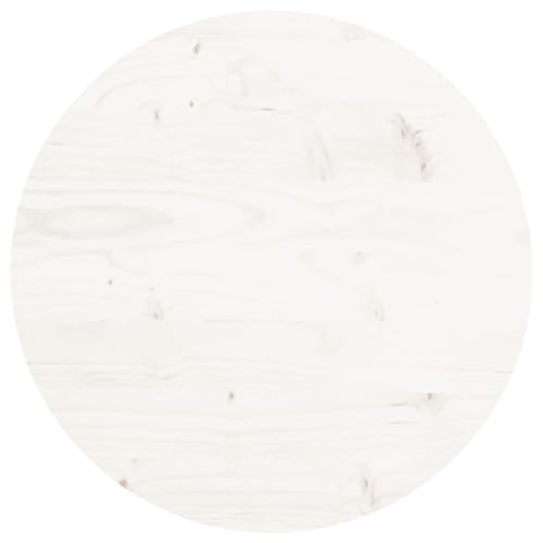 Tidyard Tischplatte,Holzplatte Ersatztischplatte Holztischplatte Rund,Ersatzplatte Platte für Beistelltisch Couchtisch,Massivholztischplatte Esstischplatte,40 x 3 cm (Durchmesser x T) Weiß von Tidyard