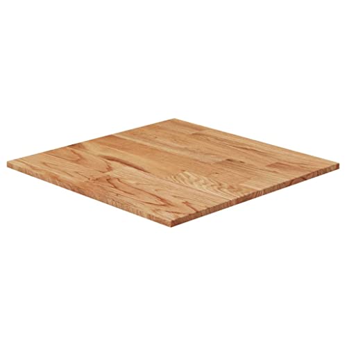 Tidyard Tischplatte Quadratisch Massivholzplatte Eichenplatte Holzplatte Platte Ersatztischplatte 40 x 40 x 1,5 cm (L x B x T) Massives Eichenholz mit Lasur Hellbraun von Tidyard
