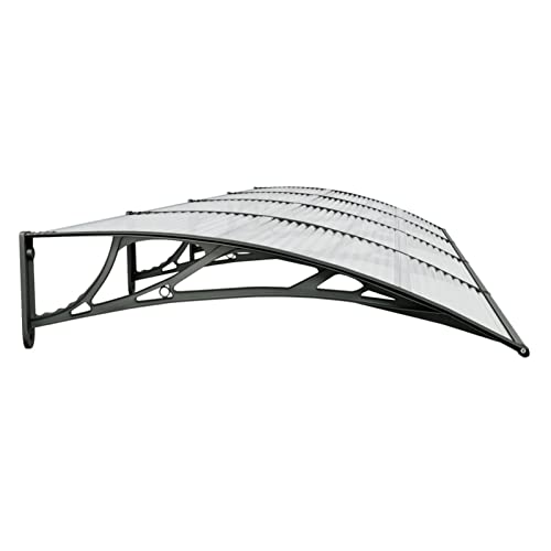Tidyard Türvordach Vordach Türüberdachung für Haustür Überdachung Haustürvordach, Pultvordach Haustürdach Pultbogenvordach Polycarbonatplatten Sonnenschutz 400 x 100 cm (L x B) Polycarbonat ABS von Tidyard
