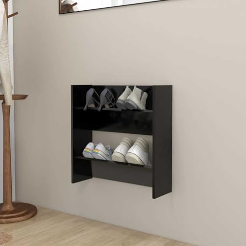 Tidyard Wand-Schuhschrank Schwarz 60x18x60 cm Holzwerkstoff, Standregal Schuhständer für Wohnzimmer Schlafzimmer Flur Eingang806717 Tidyard Wand-Schuhschrank Schwarz 60x18x60 cm Holzwerkstoff, Standregal Schuhständer für Wohnzimmer Schlafzimmer Flur Eingang806717 von Tidyard