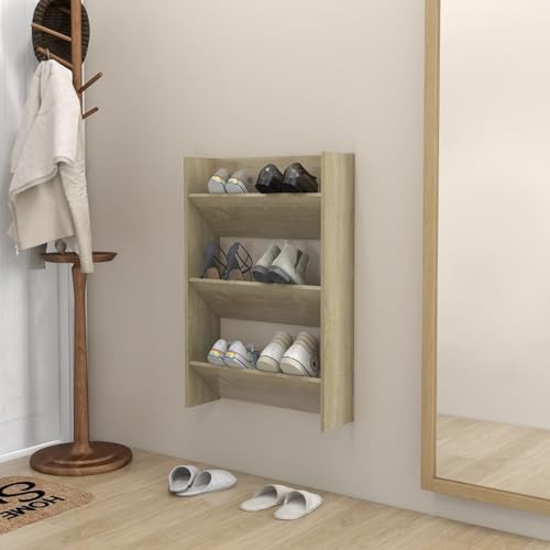 Tidyard Wand-Schuhschrank Sonoma-Eiche 60x18x90 cm Holzwerkstoff, Standregal Schuhständer für Wohnzimmer Schlafzimmer Flur Eingang806765 Tidyard Wand-Schuhschrank Sonoma-Eiche 60x18x90 cm Holzwerkstoff, Standregal Schuhständer für Wohnzimmer Schlafzimmer Flur Eingang806765 von Tidyard