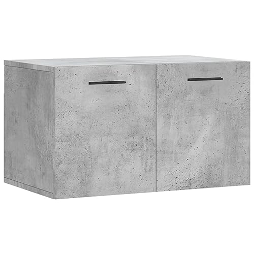 Tidyard Wandschrank Hängeschrank Küchenschrank Lagerschrank Aufbewahrungsschrank Wandhängeschrank Hängeboard Badschrank 60 x 36,5 x 35 cm (L x B x H) Holzwerkstoff Betongrau von Tidyard