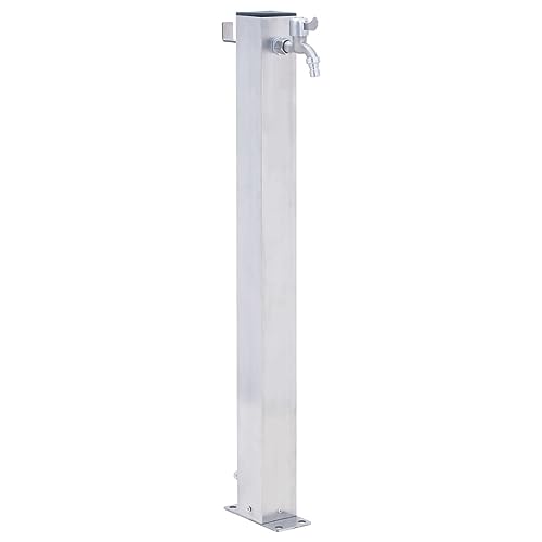 Tidyard Wassersäule Wasserzapfsäule Wasserzapfstelle Brunnen für den Garten 100 cm Edelstahl Quadratisch von Tidyard