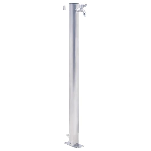 Tidyard Wassersäule Wasserzapfsäule Wasserzapfstelle Brunnen für den Garten 40 cm Edelstahl Rund von Tidyard