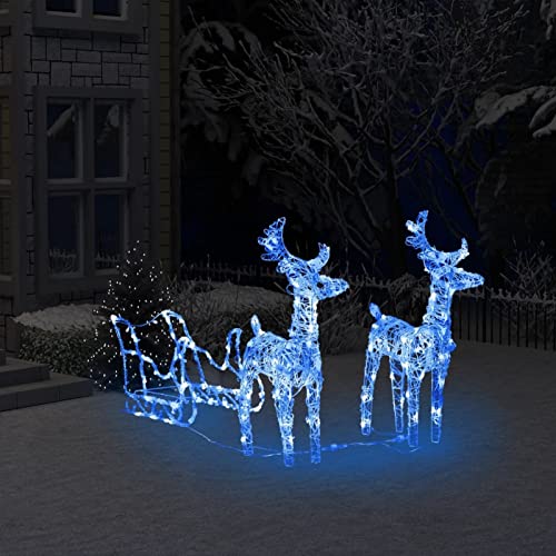 Tidyard Weihnachtsdekoration Acryl Rentiere & Schlitten 160 LEDs Weihnachtsdeko Weihnachtsbeleuchtung Rentier-Beleuchtet für Innen- und Außen Gartenleucht-Deko Weihnachtsfigur Weihnachts 130 cm Tidyard Weihnachtsdekoration Acryl Rentiere & Schlitten 160 LEDs Weihnachtsdeko Weihnachtsbeleuchtung Rentier-Beleuchtet für Innen- und Außen Gartenleucht-Deko Weihnachtsfigur Weihnachts 130 cm von Tidyard