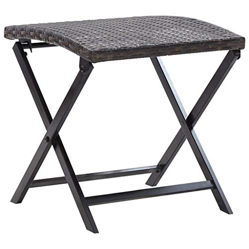 Tidyard Zusammengeklappt Gartenhocker Klapphocker Garten-Hocker 44 x 44 x 40 cm,Trittbank Klappstuhl Blumenhocker Fußhocker Camping-Hocker aus Poly Rattan von Tidyard
