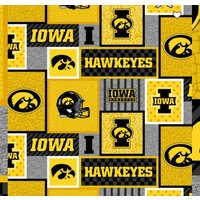 Iowa Hawkeyes Krawattendecke. College Fußball Team Decke. Weiche Fleecedecke von Tie4Life