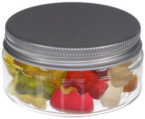 100 ml PET Tiegel transparent, mit Aluminiumdeckel, flach, 10 Stück von TiegelXXL