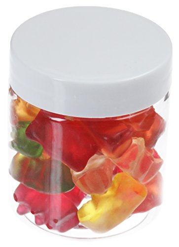Pohli 75 ml PET Tiegel transparent, mit Plastikdeckel weiß, 10 Stück von TiegelXXL