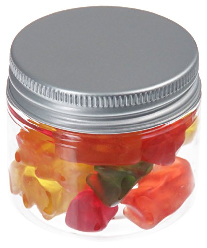 Pohli 50 ml PET Tiegel transparent, mit Aluminiumdeckel, 20 Stück von TiegelXXL