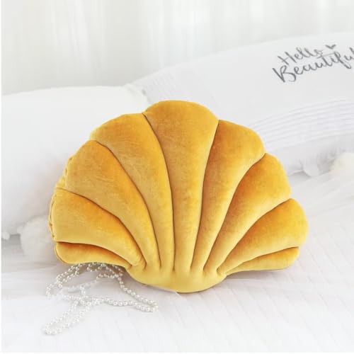 Tielag Dekoratives Muschelkissen, Samtkissen, Sofakissen, Muschelförmiges Kissen für Zuhause, Bett, Sofa, Büro, Kissen, Dekoration, D, 66×50cm Tielag Dekoratives Muschelkissen, Samtkissen, Sofakissen, Muschelförmiges Kissen für Zuhause, Bett, Sofa, Büro, Kissen, Dekoration, D, 66×50cm von Tielag