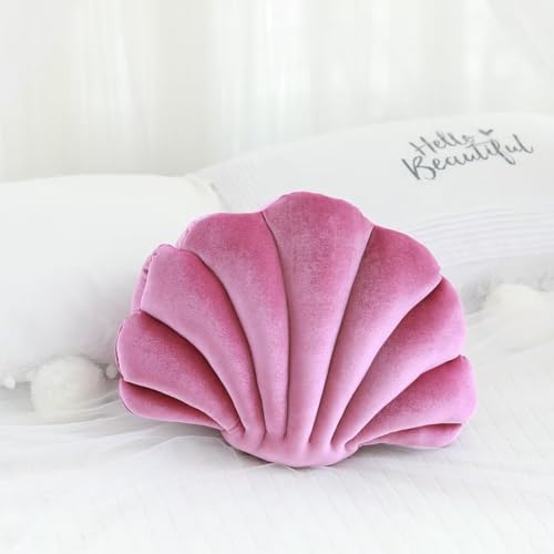 Tielag Dekoratives Muschelkissen, Samtkissen, Sofakissen, Muschelförmiges Kissen für Zuhause, Bett, Sofa, Büro, Kissen, Dekoration, F, 34×25cm Tielag Dekoratives Muschelkissen, Samtkissen, Sofakissen, Muschelförmiges Kissen für Zuhause, Bett, Sofa, Büro, Kissen, Dekoration, F, 34×25cm von Tielag