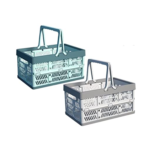 Tielag Klappkiste Klein Plastik, Klappboxen Faltbar Stabil, Klappkisten Stapelbar, Klappbox Mini für Regal Küche Schlafzimmer Badezimmer Büro, 30.5×20.5×16.5cm von Tielag