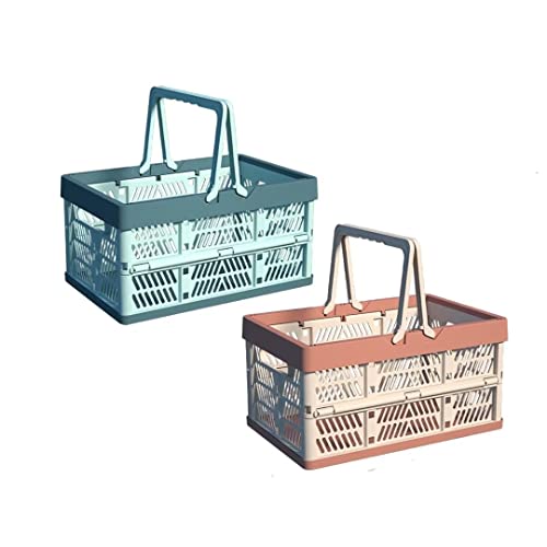 Tielag Klappkiste Klein Plastik, Klappboxen Faltbar Stabil, Klappkisten Stapelbar, Klappbox Mini für Regal Küche Schlafzimmer Badezimmer Büro, 38×25×20cm von Tielag