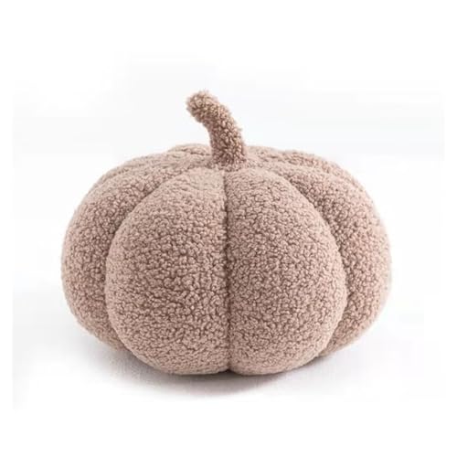 Tielag Kürbis Kissen, Kürbis Deko, Herbstdeko Plüsch Kürbiskissen, Halloween Kürbis Deko Kissen, Hellbraun, 20cm Tielag Kürbis Kissen, Kürbis Deko, Herbstdeko Plüsch Kürbiskissen, Halloween Kürbis Deko Kissen, Hellbraun, 20cm von Tielag