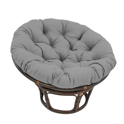 Tielag Papasansessel Kissen, Papasan Sitzkissen für Hängesessel, Rund Papasan Sessel, Polster Sitzauflage für Gartenmöbel Sesselkissen, Dunkelgrau, 100 x 100 cm von Tielag